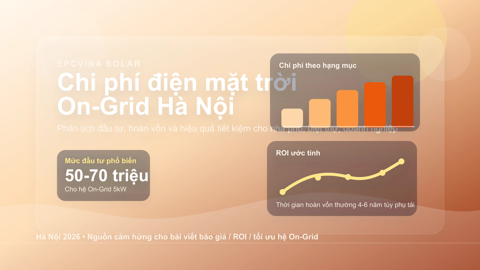 Chi Phí Lắp Điện Mặt Trời On-Grid Tại Hà Nội 2026