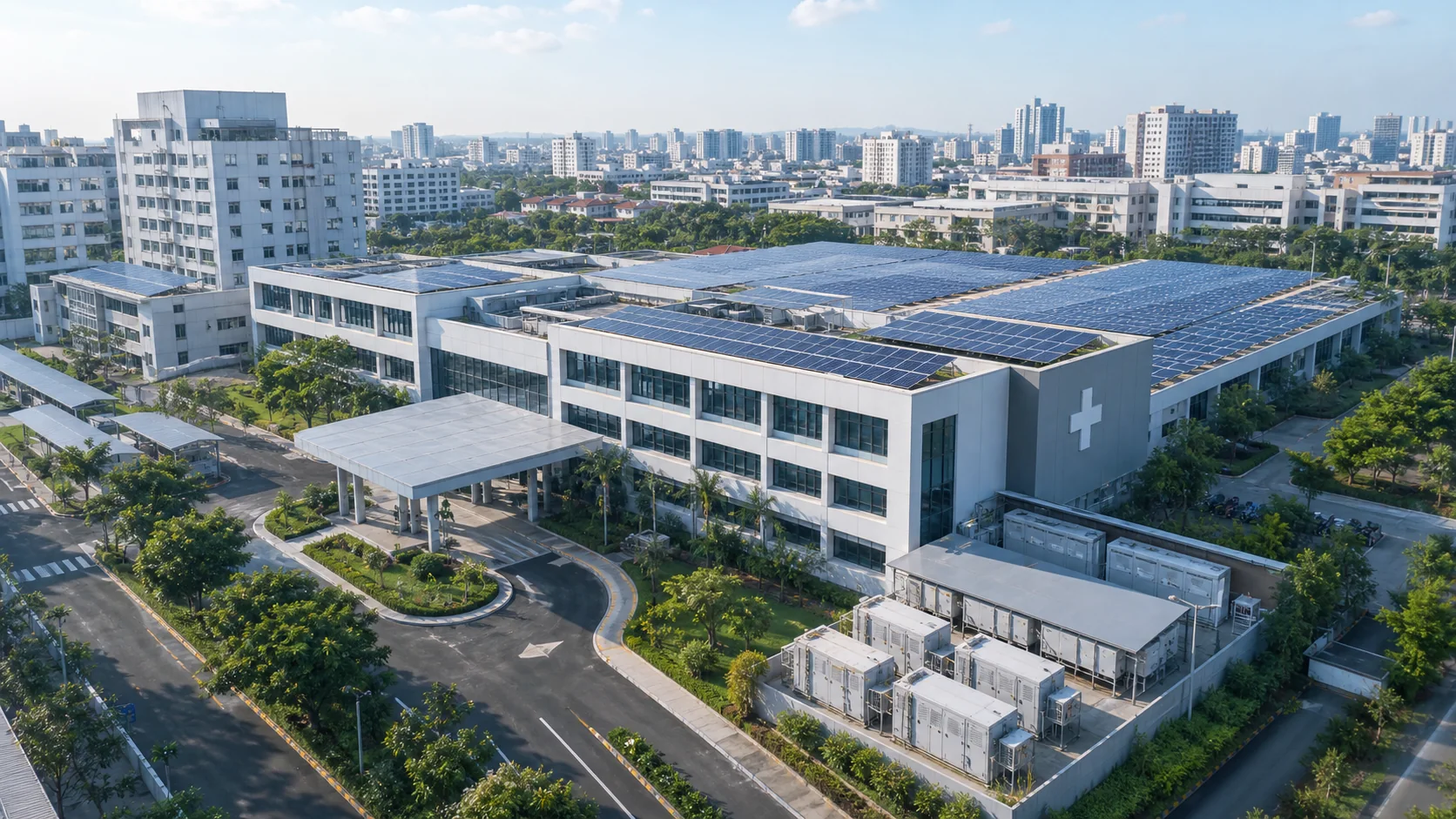Hospital with solar power system